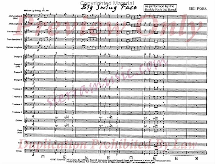 Big Swing Face Jazz Ensemble scores gallery preview page 2
