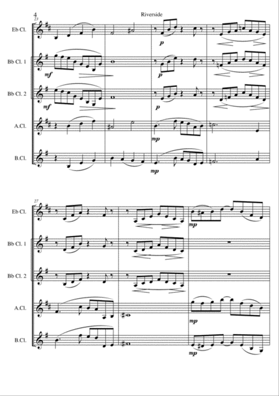 Riverside Woodwind Quintet scores gallery preview page 4