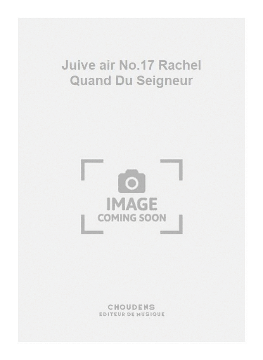 Juive air No.17 Rachel Quand Du Seigneur Tenor Voice scores gallery preview page 1