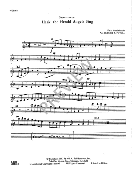 Hark! the Herald Angels Sing - Instrument edition