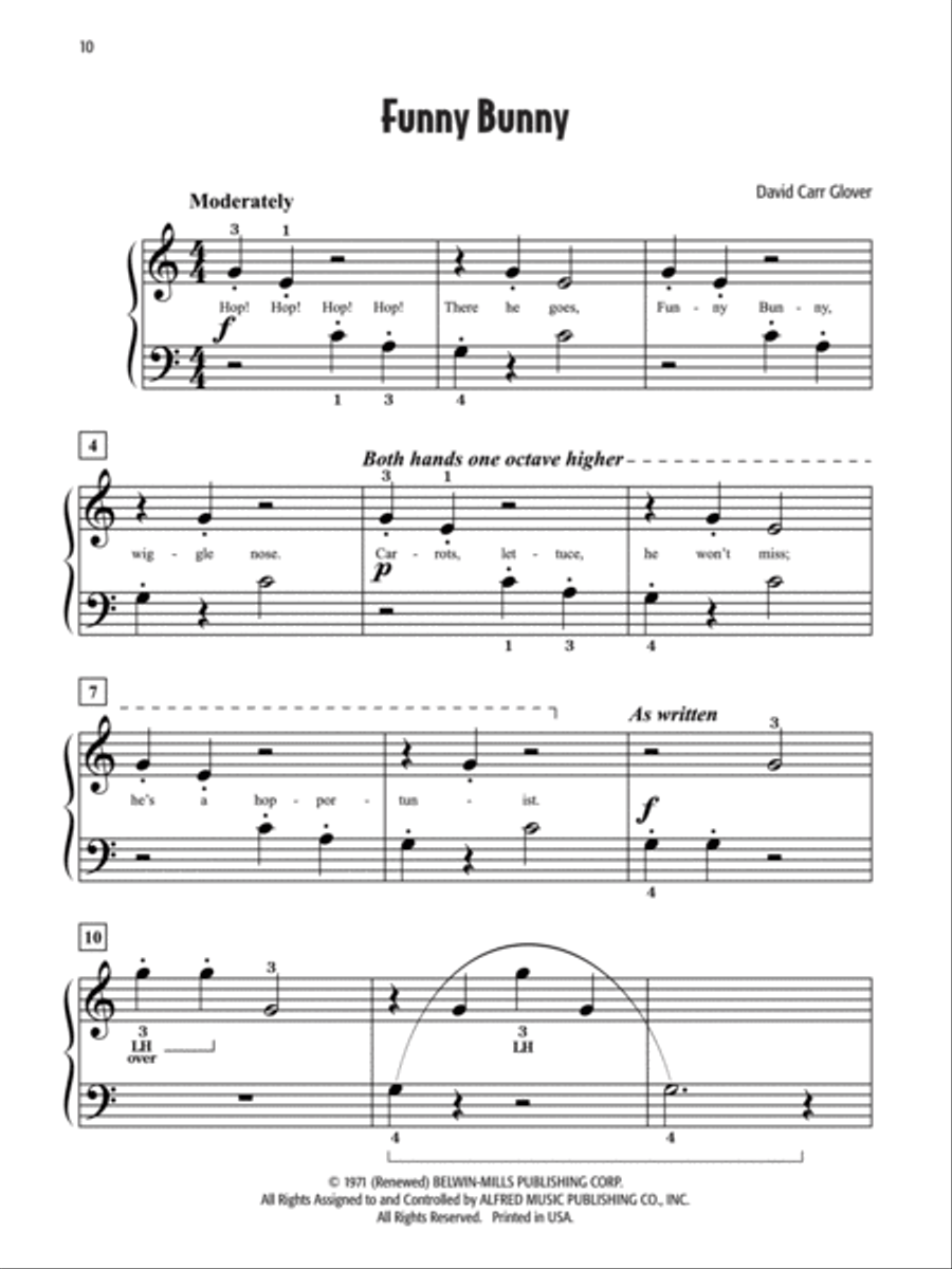David Carr Glover's Favorite Solos, Book 1 Piano Method scores gallery preview page 8