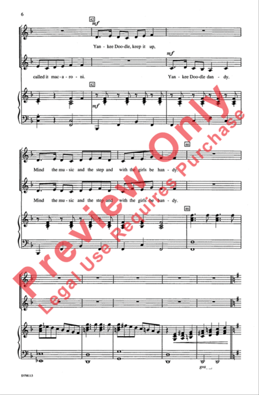 (I'm a) Yankee Doodle Dandy 2-Part scores gallery preview page 6