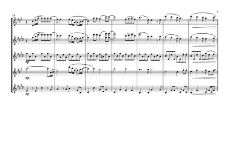 Eternal Flame Eternal Flame Saxophone Quartet scores gallery preview page 3