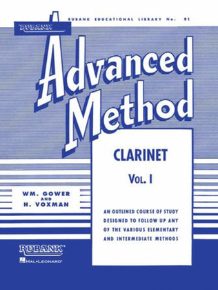 Book cover for Rubank Advanced Method – Clarinet Vol. 1