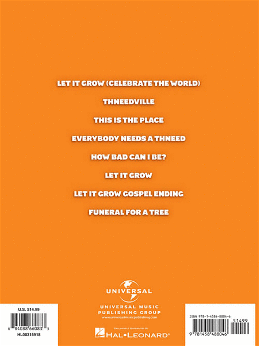 The Lorax Piano, Vocal, Guitar scores gallery preview page 2