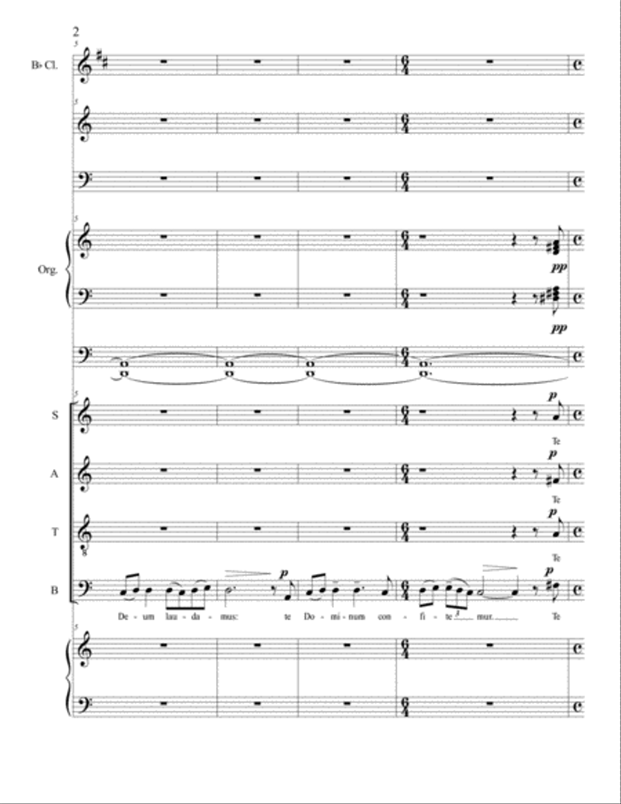 Arkady Leytush - "TE DEUM", for Tenor, Bass, (SATB) Choir & Children Chorus, Clarinet, Guitar, Cari image number null