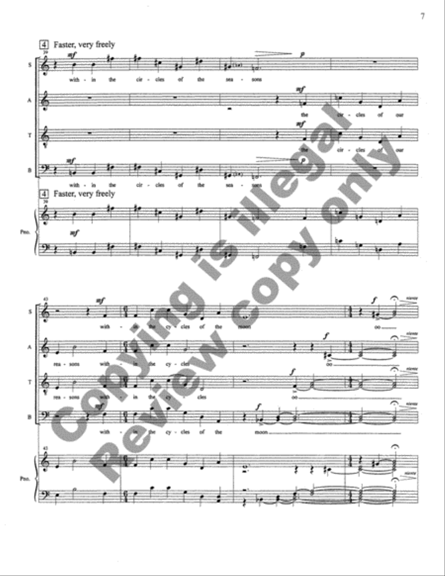 Within the Circles of Our Lives (Piano/Vocal Score) 4-Part scores gallery preview page 7