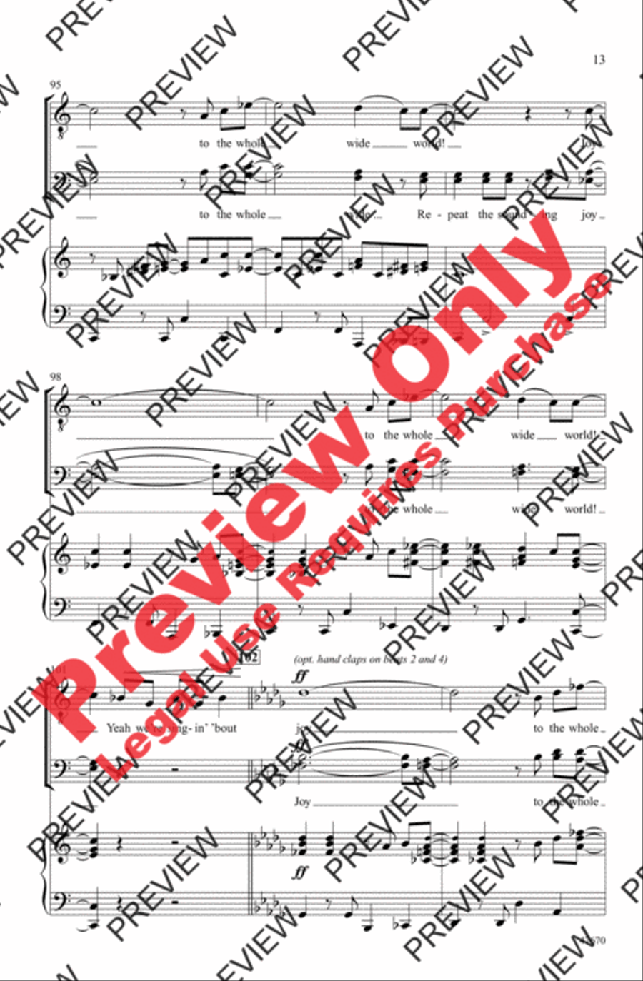 Joy to the World! Men's Choir scores gallery preview page 13