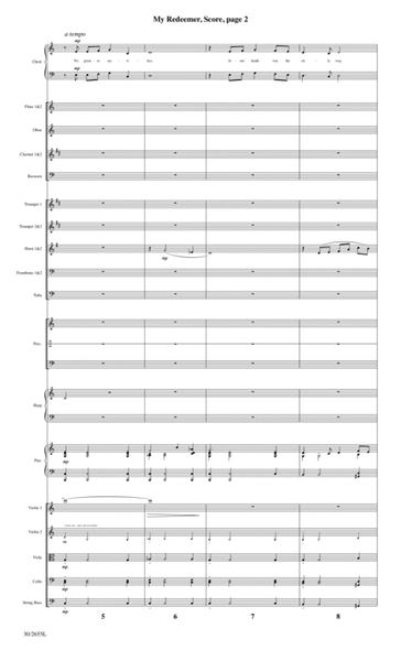 My Redeemer - Orchestral Score and Parts