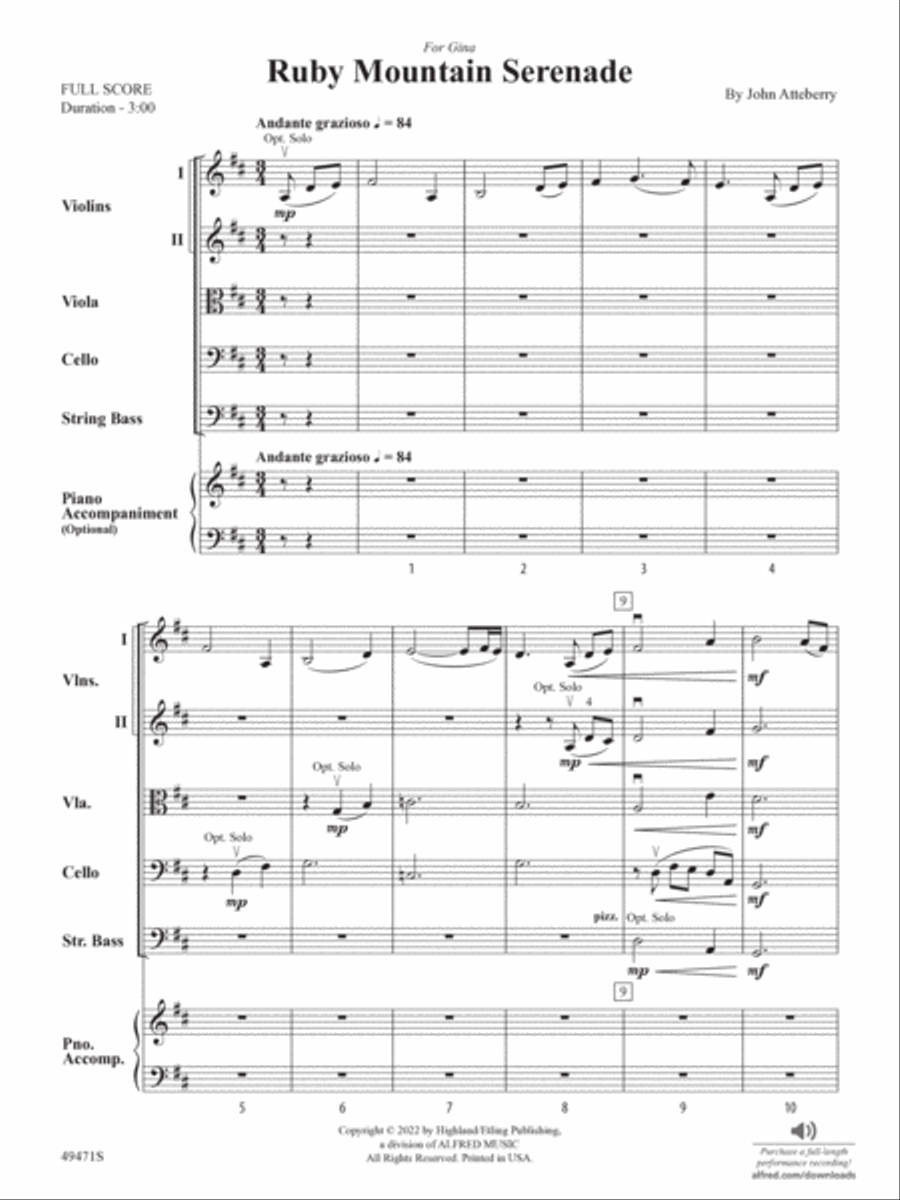 Ruby Mountain Serenade Ruby Mountain Serenade String Orchestra scores gallery preview page 4