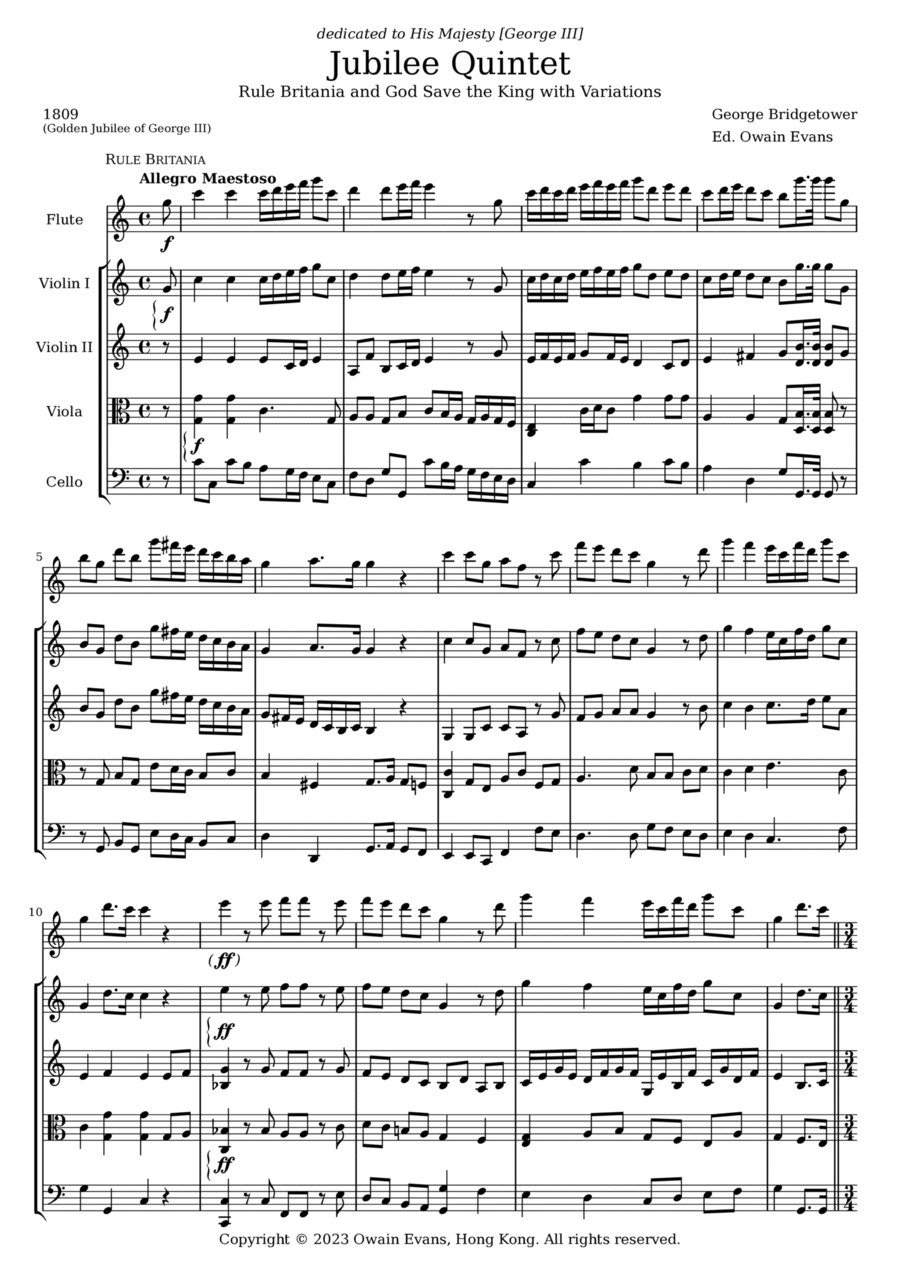 Jubilee Quintet Chamber Music scores gallery preview page 1