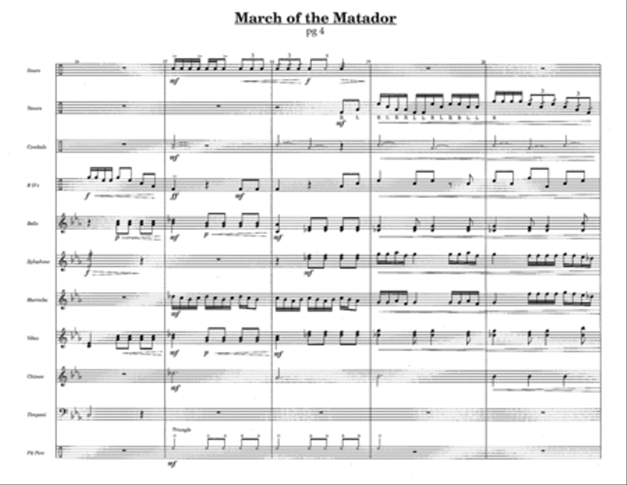March of the Matador w/Tutor Tracks Percussion Ensemble scores gallery preview page 6