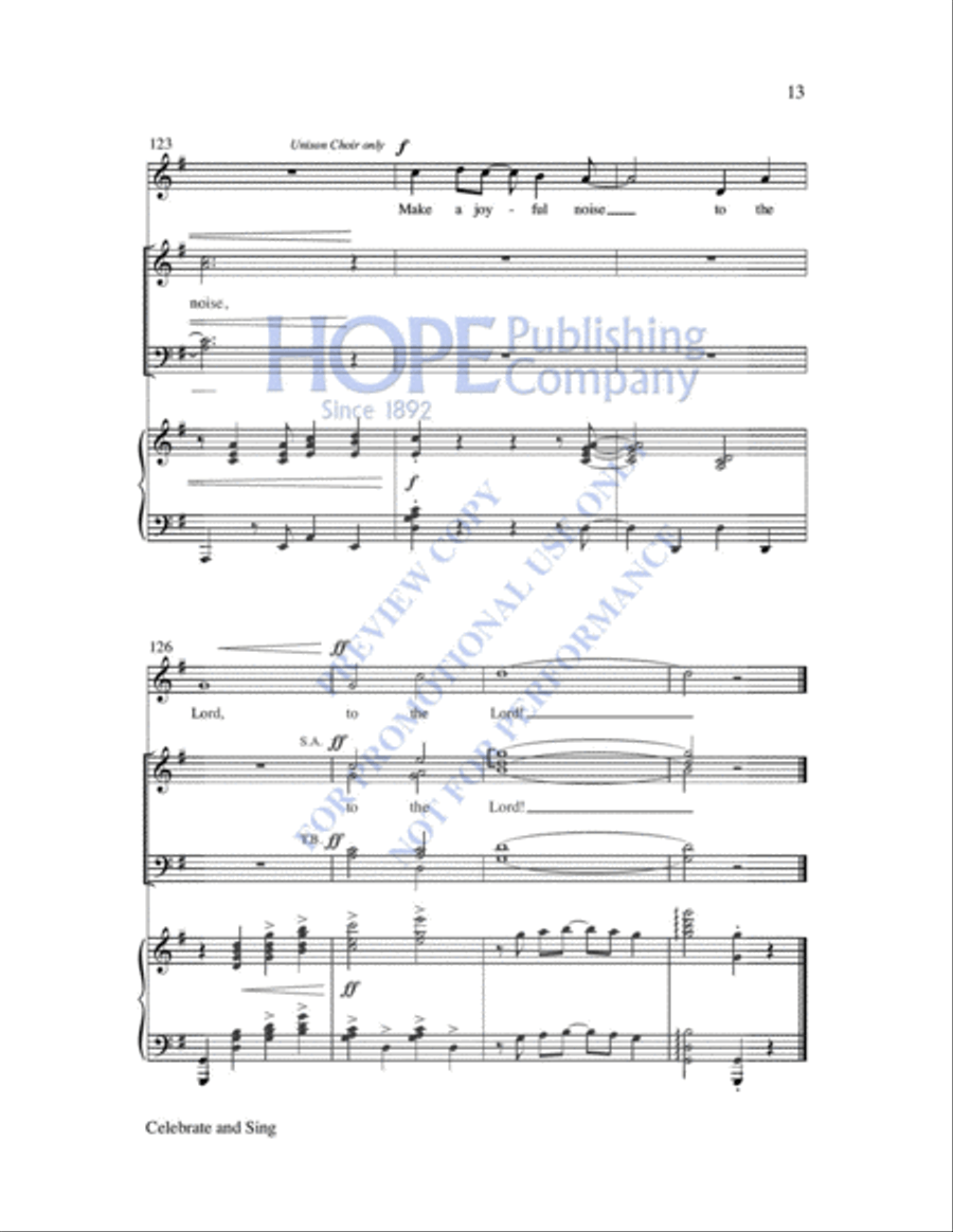 Celebrate and Sing 4-Part scores gallery preview page 14