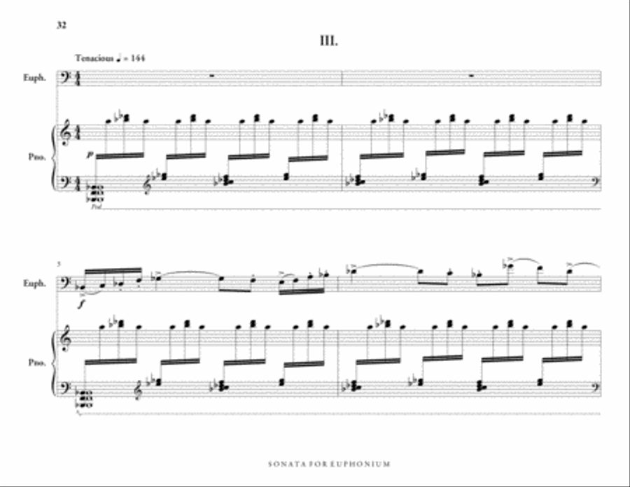 Sonata for Euphonium & Piano Euphonium scores gallery preview page 14