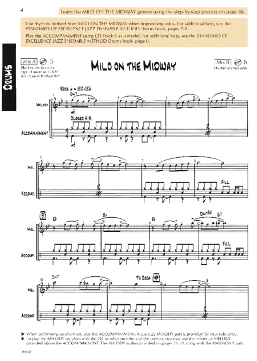 Standard of Excellence Jazz Combo Session-Drums & Vibes Jazz Ensemble scores gallery preview page 2