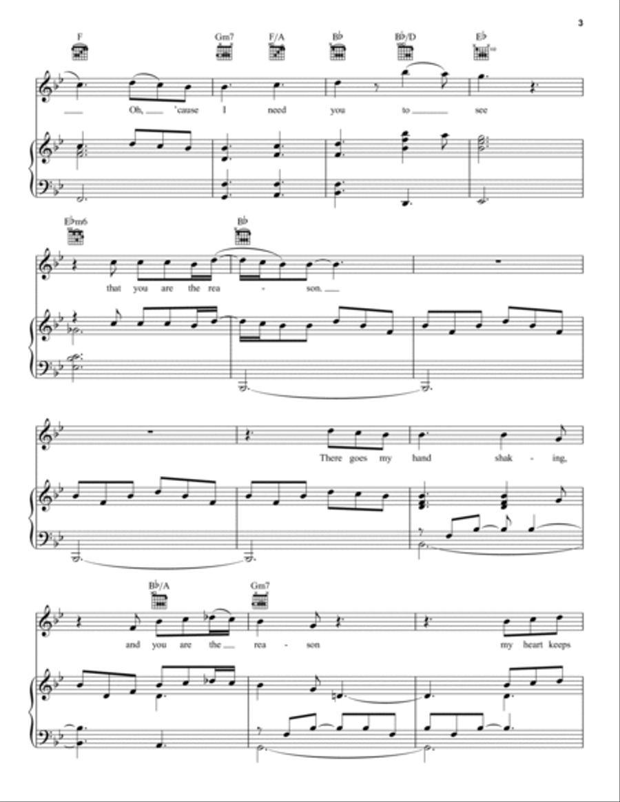 You Are The Reason Piano, Vocal, Guitar scores gallery preview page 3