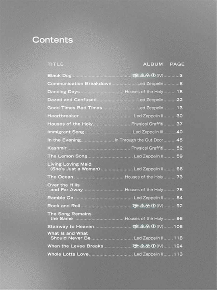 Led Zeppelin -- Bass TAB Anthology Bass Guitar Tablature scores gallery preview page 3