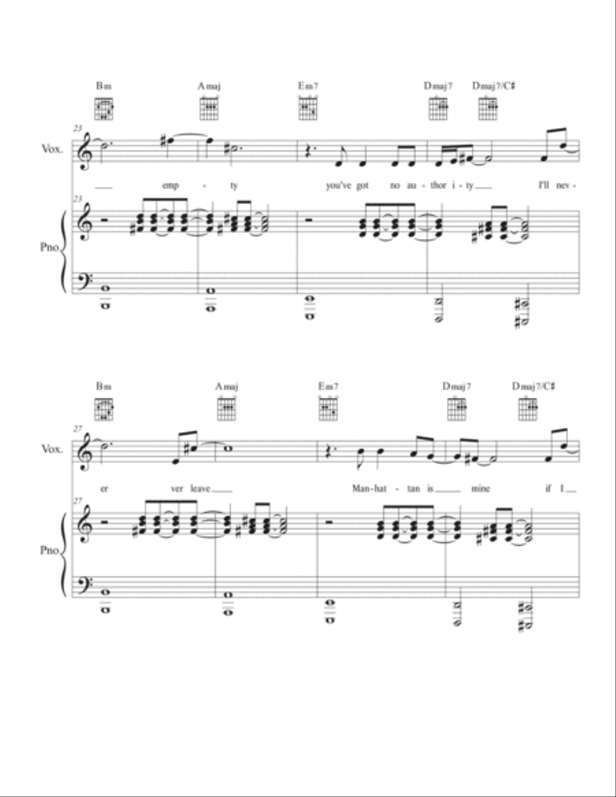 Listen to Me Piano, Vocal, Guitar scores gallery preview page 3