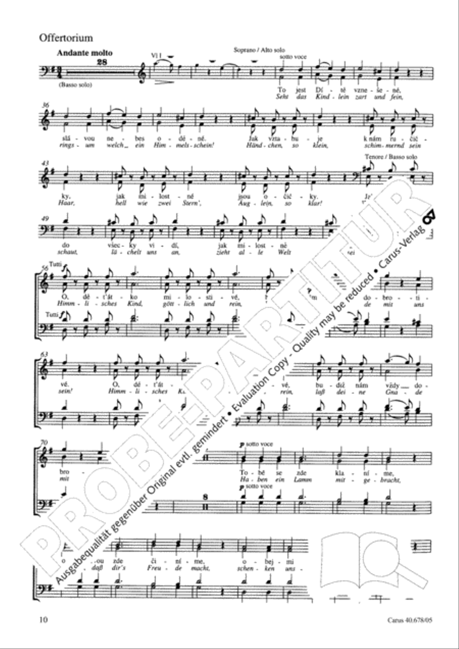 Missa pastoralis bohemica 4-Part scores gallery preview page 11