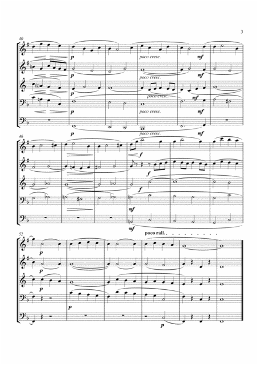 Prayer Prayer Brass Quintet scores gallery preview page 3