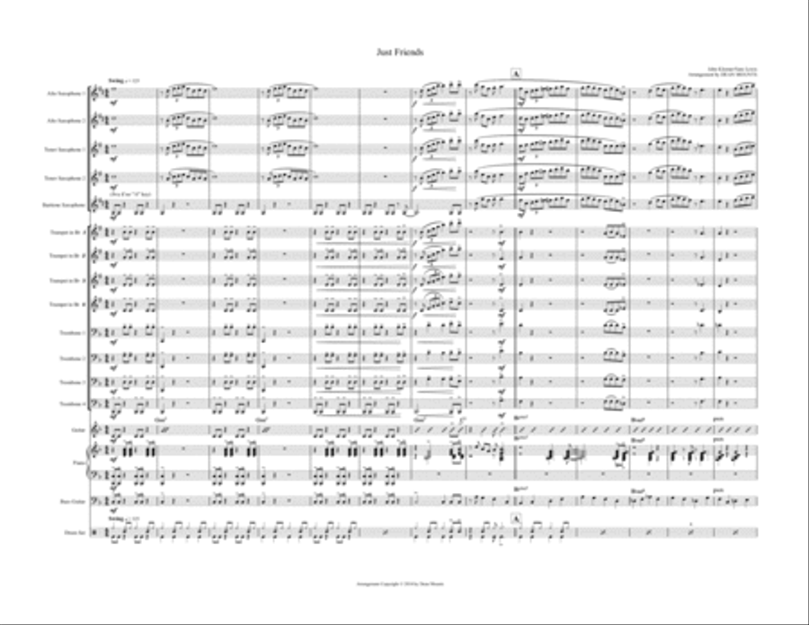Just Friends Jazz Ensemble scores gallery preview page 1