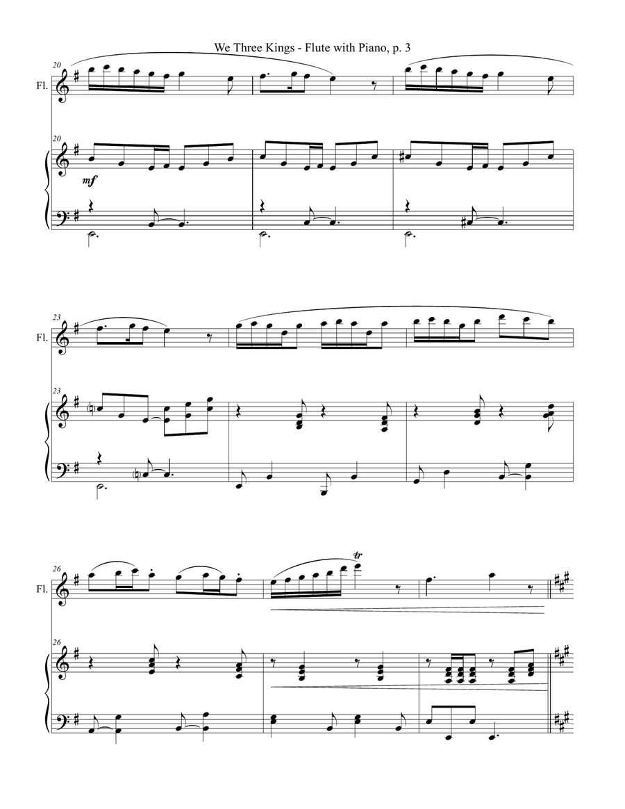 3 CHRISTMAS CLASSICS for FLUTE & PIANO (Includes Score/Parts) 3 CHRISTMAS CLASSICS for FLUTE & PIANO (Includes Score/Parts) Flute Solo scores gallery preview page 4