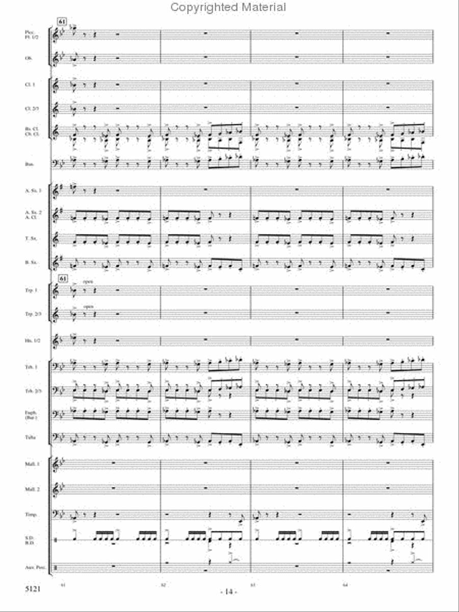 Rise of the Firebird Concert Band scores gallery preview page 13