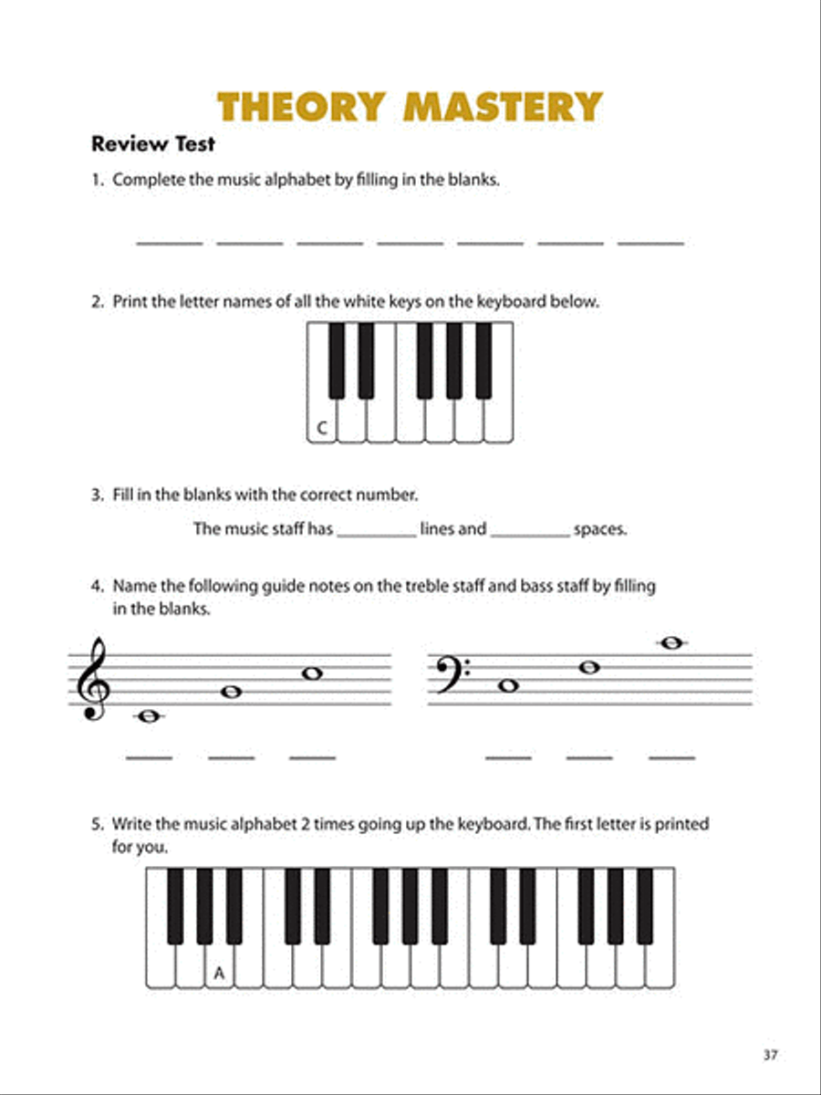 Essential Elements Piano Theory – Level 1 Piano Method scores gallery preview page 6