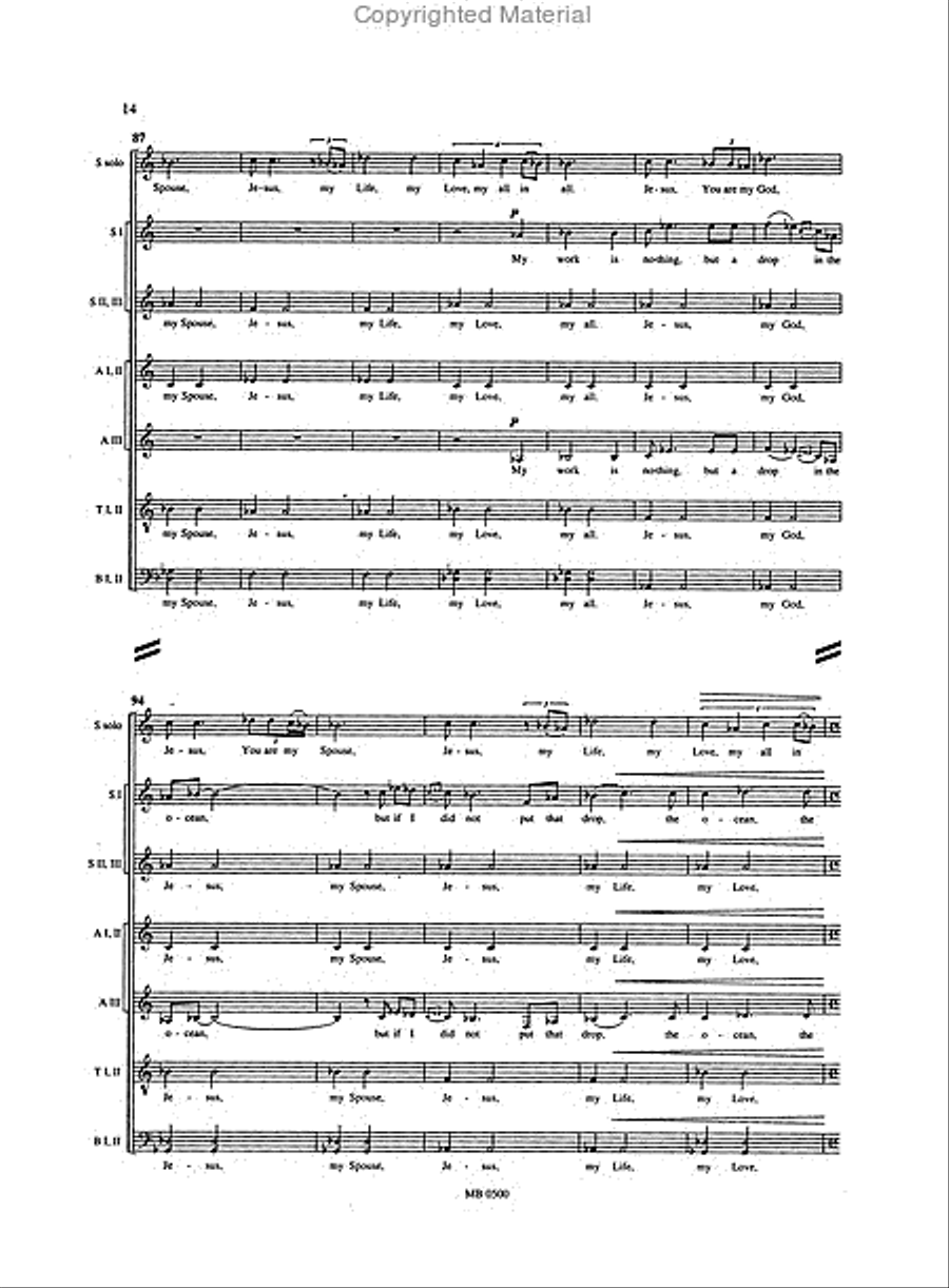 A Drop in the Ocean for SSSAAATTBB Choir Choir scores gallery preview page 4