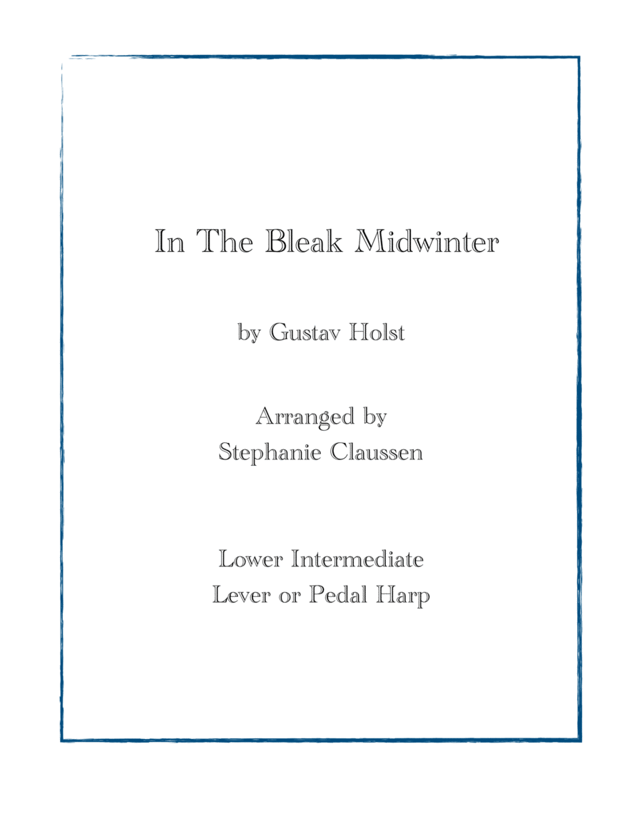 In The Bleak Midwinter (Lower Intermediate Harp Solo) Harp scores gallery preview page 1