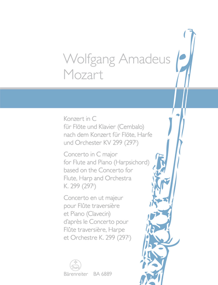 Concerto for Flute and Piano (Keyboard) based on the Concerto for Flute, Harp and Orchestra