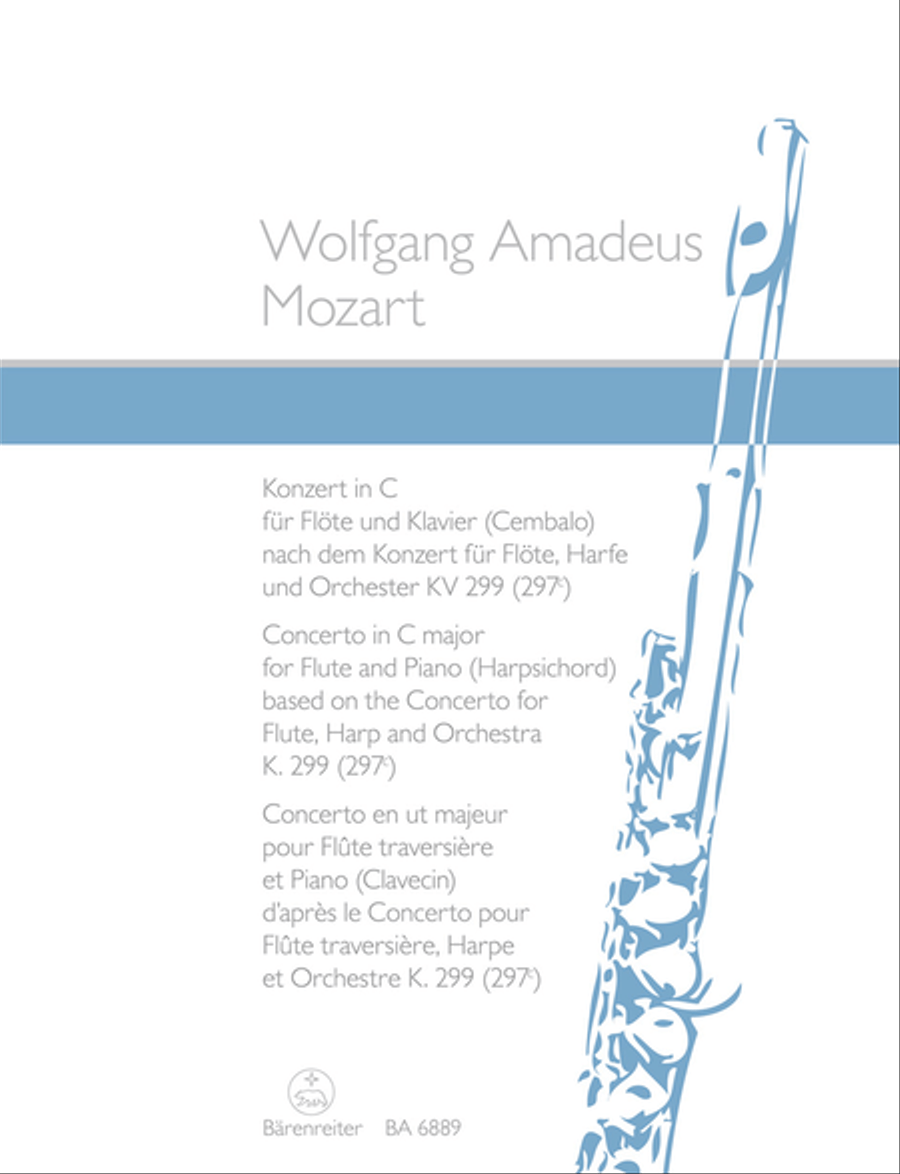 Concerto for Flute and Piano (Harpsichord) C major Flute Solo scores gallery preview page 1