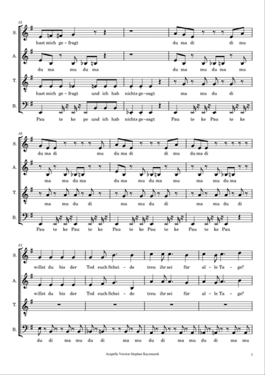 Du Hast 4-Part scores gallery preview page 3