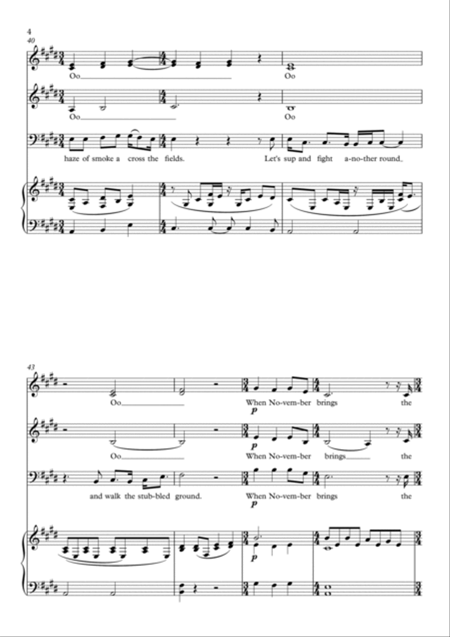 Remembrance Day 3-Part scores gallery preview page 4