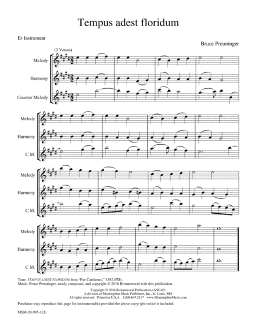 Tempus adest floridum Tempus adest floridum Piano and Keyboard scores gallery preview page 3