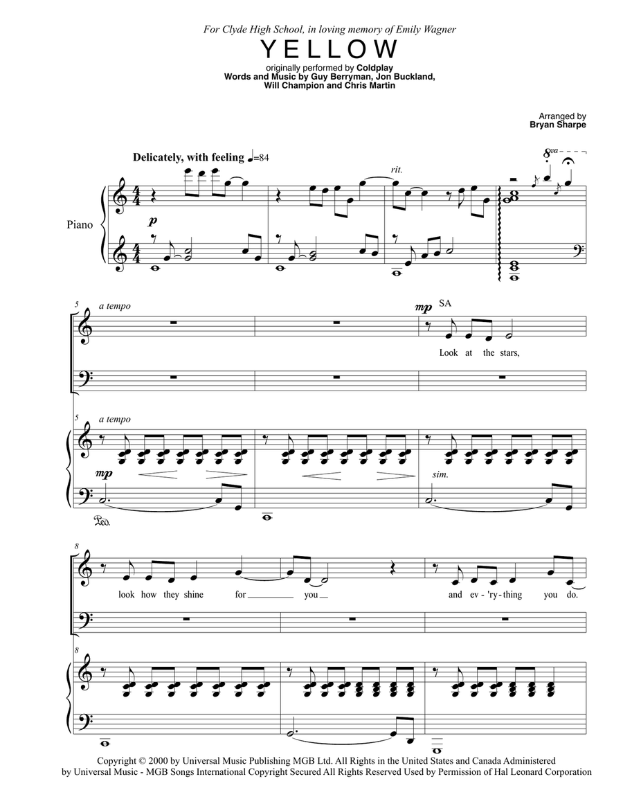 Yellow 4-Part scores gallery preview page 1