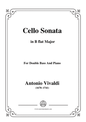 Book cover for Vivaldi-Cello Sonata in B flat Major,Op.14 RV 45,from '6 Cello Sonatas,Le Clerc'