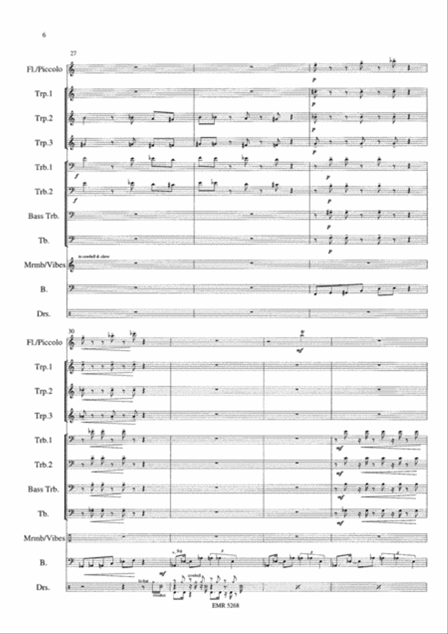 Jazzy Brass Fantasy Brass Ensemble scores gallery preview page 6