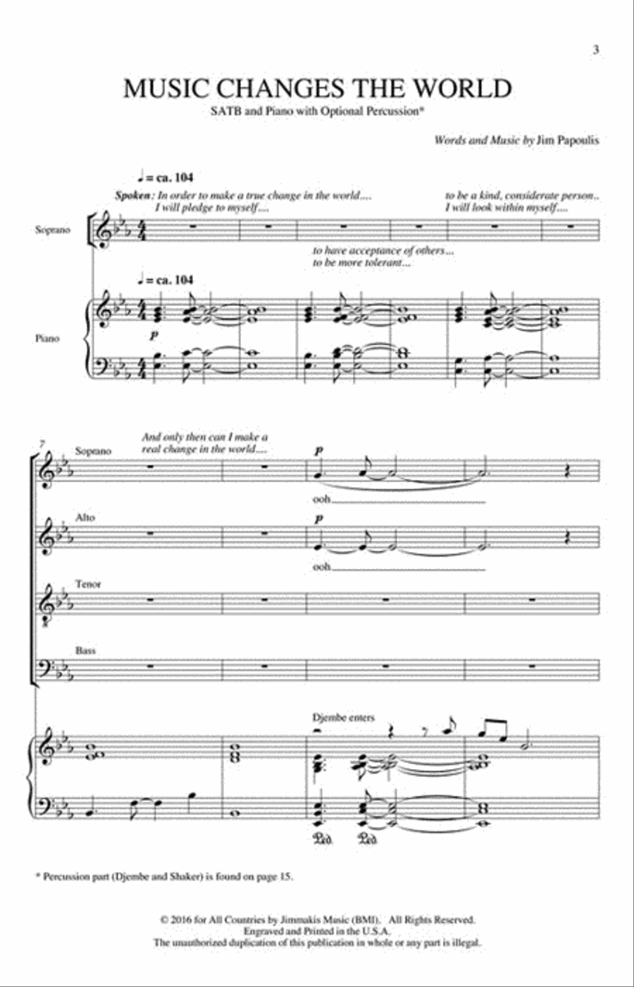 Music Changes the World 4-Part scores gallery preview page 2