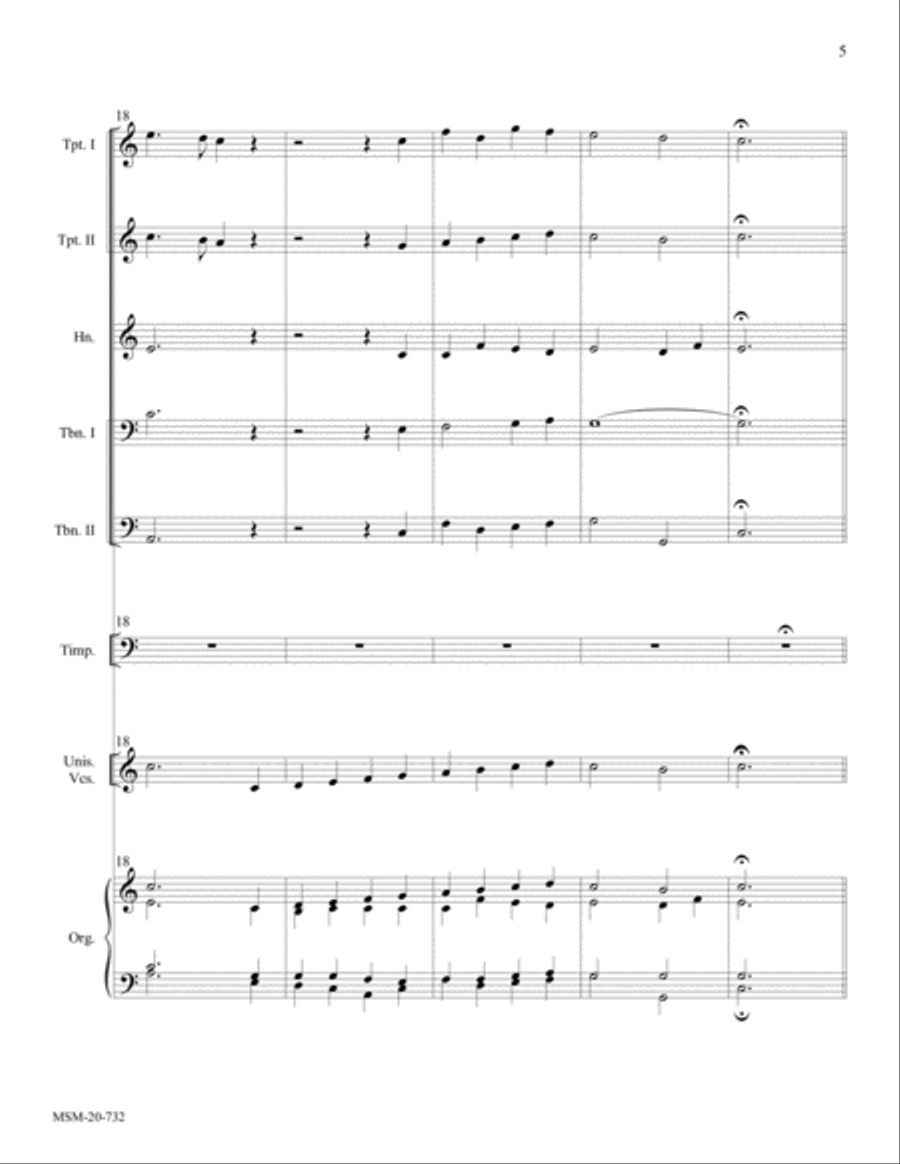 Darwall's 148th A Congregational Hymn Setting for Brass Unison Choir scores gallery preview page 5