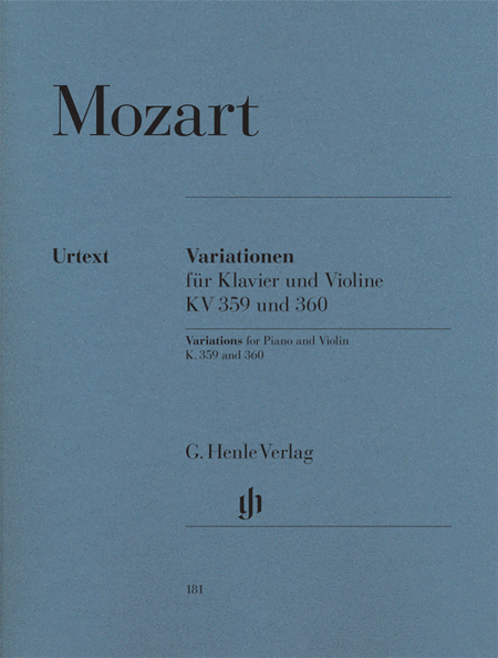 Wolfgang Amadeus Mozart: Variations for Piano and Violin (revised edition)