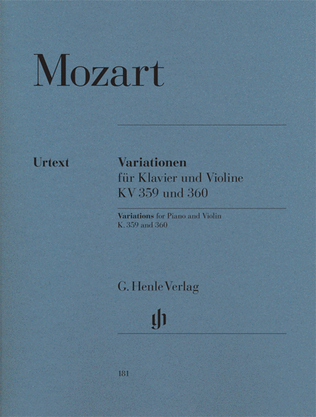 Book cover for Variations for Piano and Violin