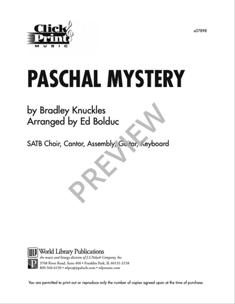 Paschal Mystery 4-Part scores gallery preview page 11