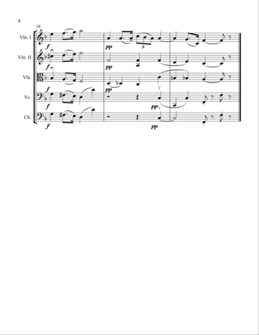 Feuillet d'Album in F Major String Orchestra scores gallery preview page 4