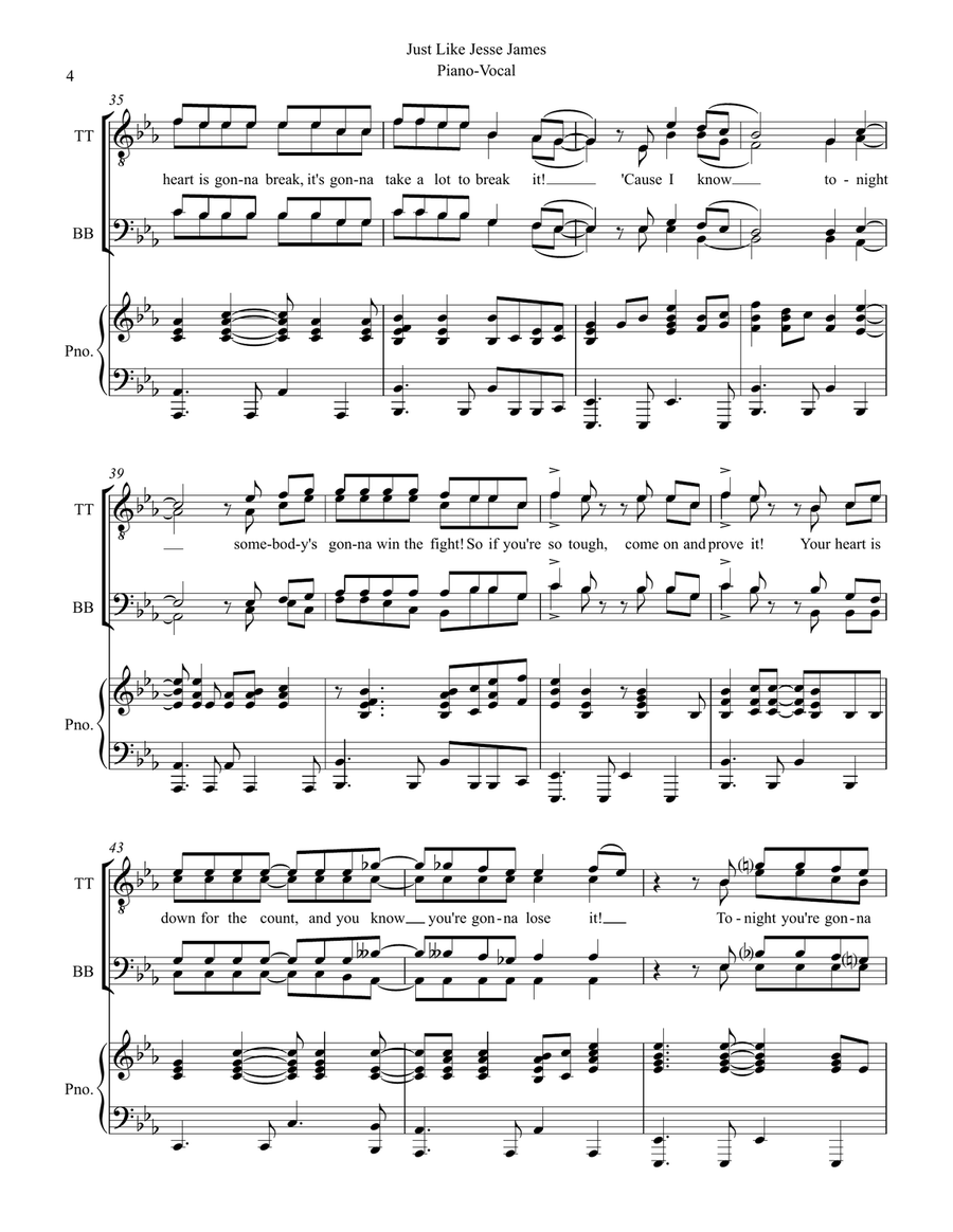 Just Like Jesse James Just Like Jesse James TTBB scores gallery preview page 4