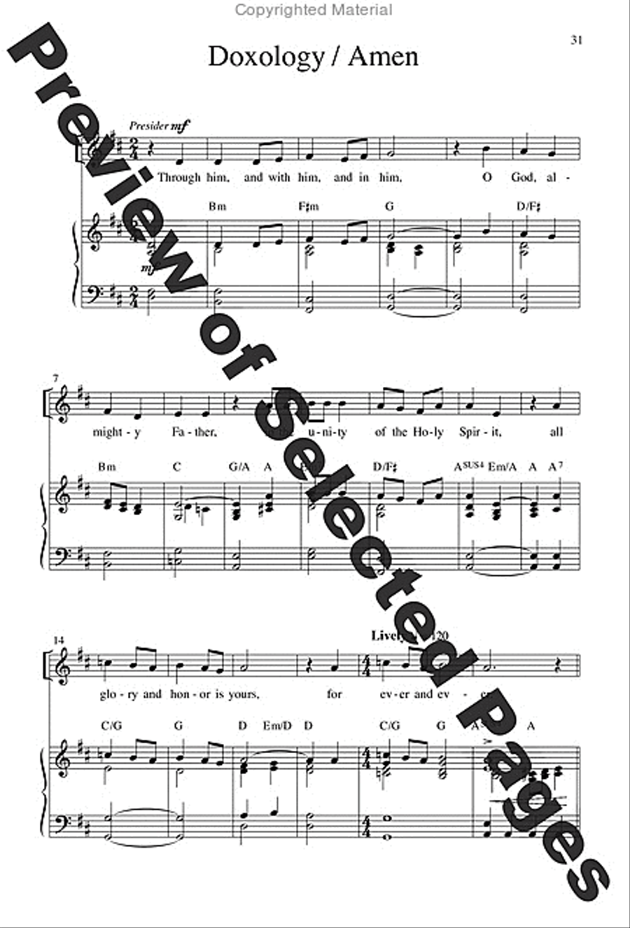 Mass from Age to Age - Choral / Accompaniment edition 4-Part scores gallery preview page 20