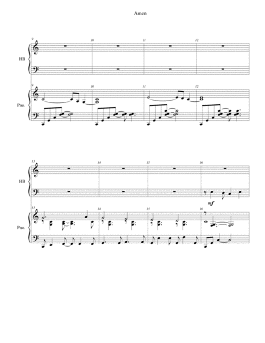 Amen Handbell Choir scores gallery preview page 4
