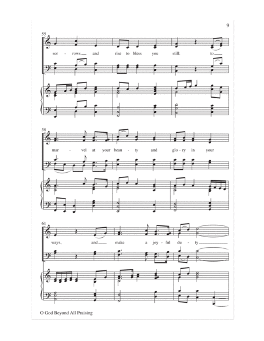 O God Beyond All Praising 4-Part scores gallery preview page 9