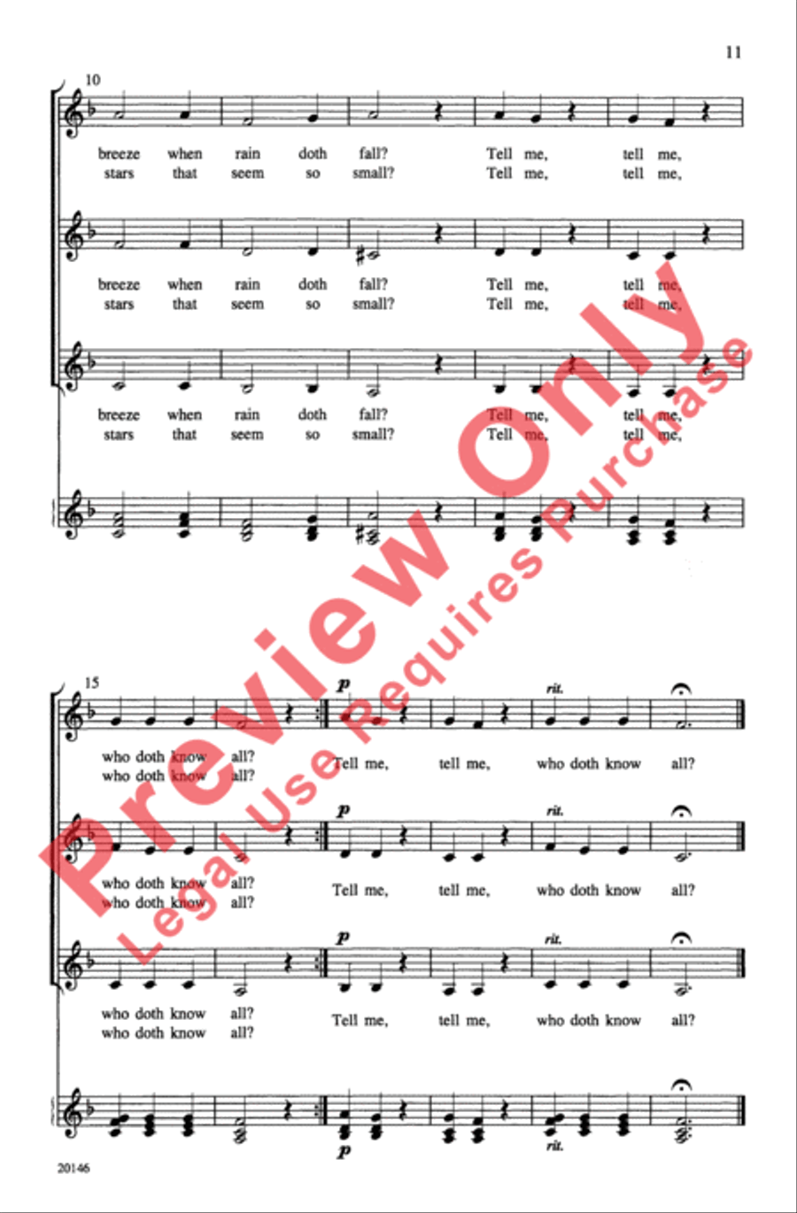 Three New Madrigals Women's Choir scores gallery preview page 11