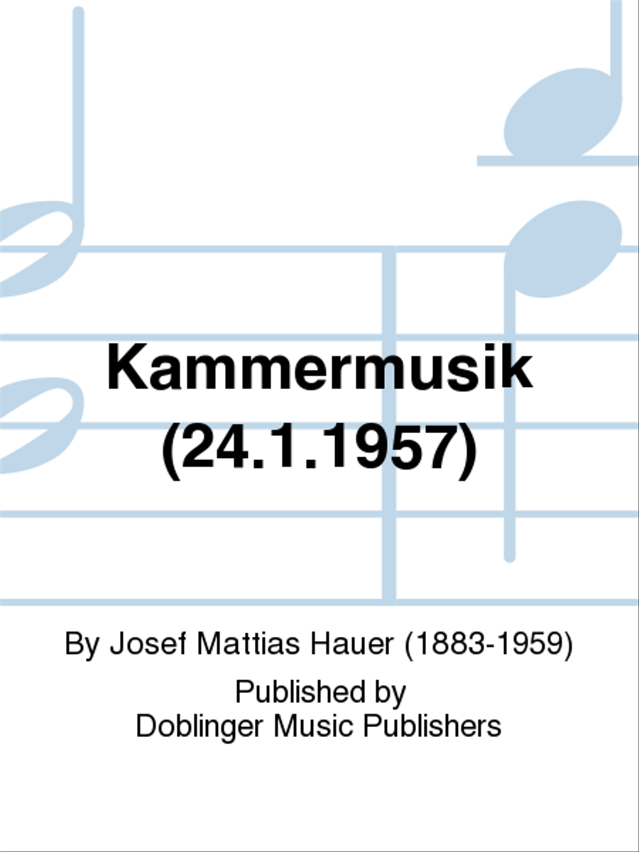 Kammermusik (24.1.1957) Clarinet scores gallery preview page 1